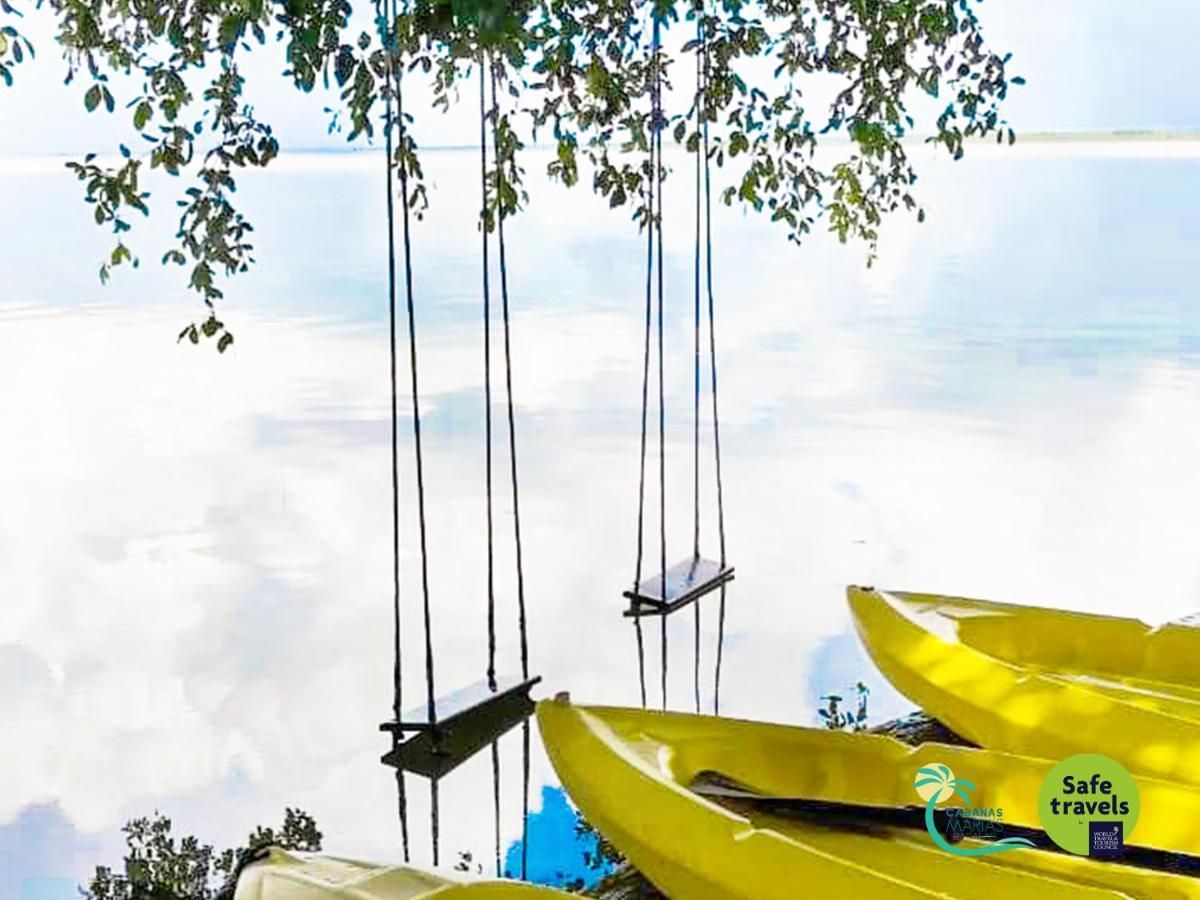 Cabanas Marias Lakefront Hotel Bacalar Buitenkant foto